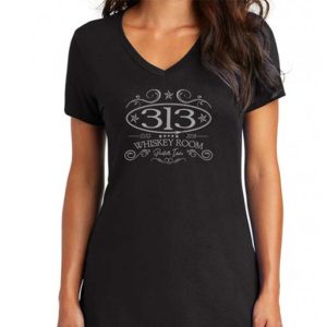 313 whiskey room woman's t-shirt