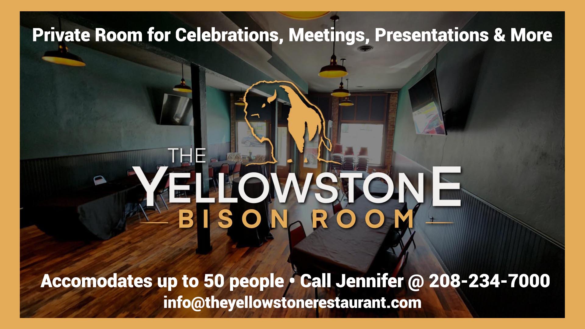 Catering in the Bison Room at The Yellowstone Restaurant